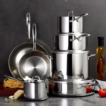 Tramontina Tri-Ply Clad 12-Piece Stainless Steel Cookware Set