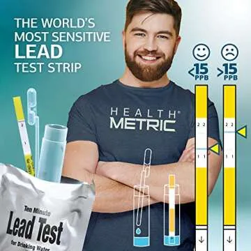 Drinking Water Test Kit for Home Tap and Well Water - Easy to Use Testing Strips for Lead Bacteria pH Copper Nitrate Chlorine Hardness and More | Made in The USA in Line with EPA Approved Limits