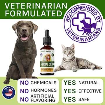 Liquid Herbal Cleanse for Cats and Dogs - Homeopathic Control for Pets of All Breeds and Sizes - Puppy and Kitten - USA-Sourced Ingredients - Preventative or Reactive - 2oz