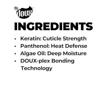 The Doux JUST GLAZE Silkening Fluid - Blowout Primer to Fight Frizz and Block Humidity with Heat Protection