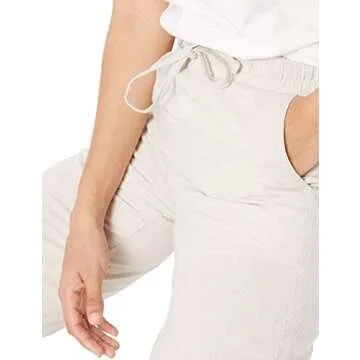 Amazon Essentials Women's Linen Blend Drawstring Relaxed Fit Wide Leg Pant (Available in Plus Size), Ecru, Small