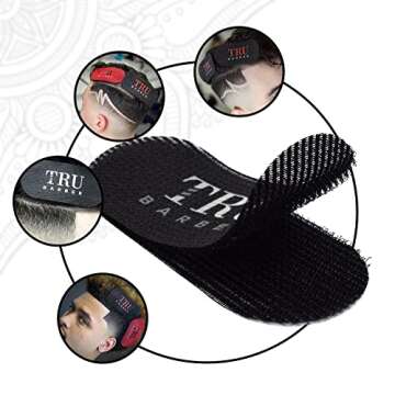 TRU BARBER Hair Grippers® for Men and Women 2pcs - Salon and Barber, Hair Clips for Styling, Sectioning, Cutting and Coloring, Nonslip Grips, Hair holder (Black/White)