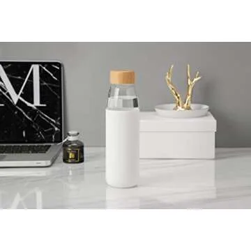 VEEGOAL 18 Oz Borosilicate Glass Water Bottle - Eco-Friendly