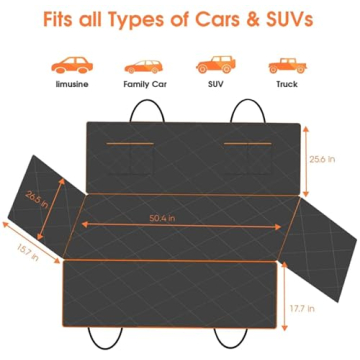 Giomoc Dog Car Seat Cover Waterproof and Durable