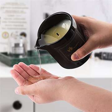 MELONY Massage Oil Candle for Pure Relaxation- 8.1 oz- Moisturizing Essential Oil Body Massage Candl...