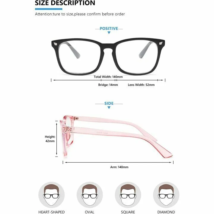 Blue Light Blocking Glasses - 2 Pack Stylish Designs