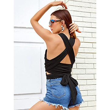 ZAFUL Versatile Ribbed Halter Crop Top for Any Occasion