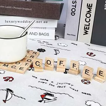 TMEEIHNSS 100Pcs Wooden Alphabet Tiles Scrabble Replacement Letters for Board Games, Wedding Frame and Wall Art (100)