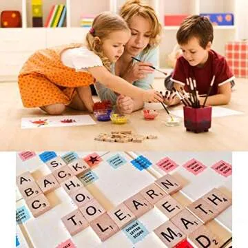 TMEEIHNSS 100Pcs Wooden Alphabet Tiles Scrabble Replacement Letters for Board Games, Wedding Frame and Wall Art (100)