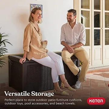 Keter Borneo 110 Gallon Waterproof Storage Box for Outdoors