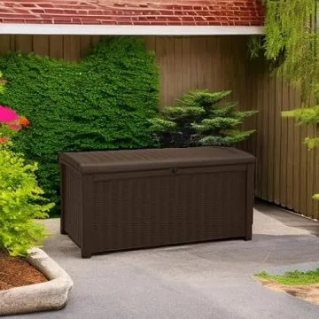 Keter Borneo 110 Gallon Waterproof Storage Box for Outdoors
