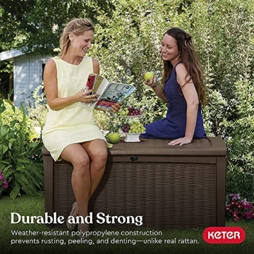 Keter Borneo 110 Gallon Waterproof Storage Box for Outdoors