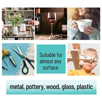 Mr. Pen - Double Line Shimmer Markers, 10 Colors, Self-Outline Metallic Pens, Craft Pens