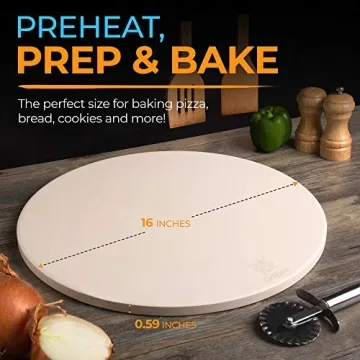 16 Inch GrillBee Pizza Stone for Perfect Crusts