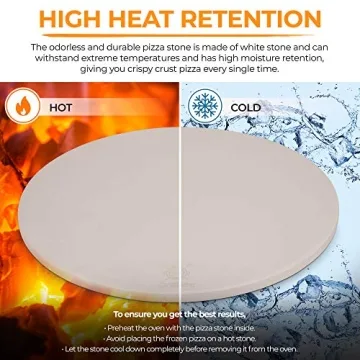 16 Inch GrillBee Pizza Stone for Perfect Crusts