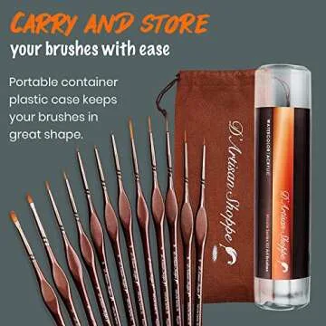 Fine Miniature Paint Brushes Set for Detailed Painting