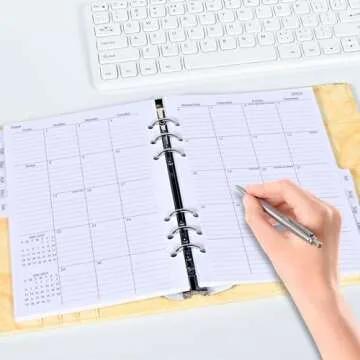 2025 Monthly Planner Refill, A5 Planner Inserts for 6 Holes,12 Monthly Calendars with Monthly Tabs, 5.5"x8.5", 6-Hole Punched