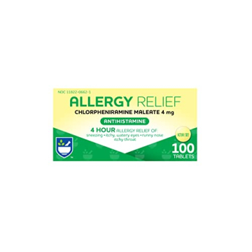 Rite Aid Chlorpheniramine Maleate 4mg - Fast Allergy Relief Tablets