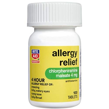 Rite Aid 4mg Chlorpheniramine Maleate Allergy Relief Tablets