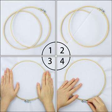 Similane 12 Piece 6 Inch Embroidery Hoops Set
