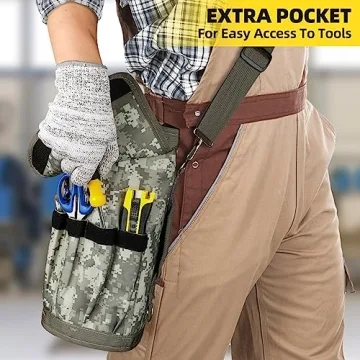 Heavy Duty Roll Up Tool Bag with Detachable Pouches