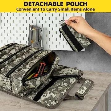 Heavy Duty Roll Up Tool Bag with Detachable Pouches