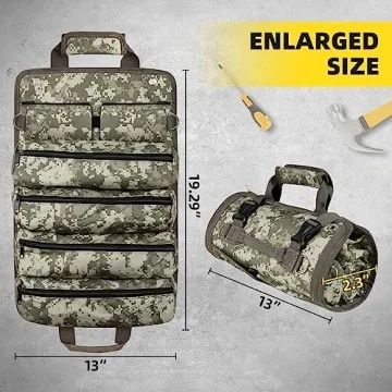 Heavy Duty Roll Up Tool Bag with Detachable Pouches