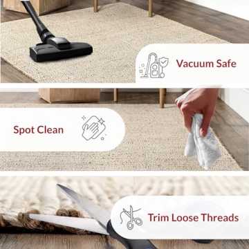 nuLOOM 3x4 Jute & Cotton Rug for All Rooms