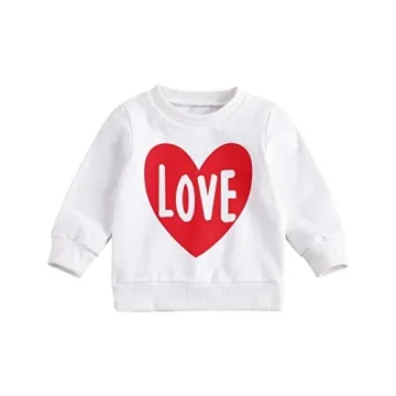 Adorable Valentines Day Sweatshirt for Toddler Girls - Heart Pullover