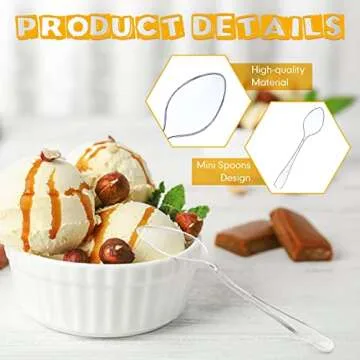 Nuogo 500 Pcs Clear Mini Spoons for Desserts and More
