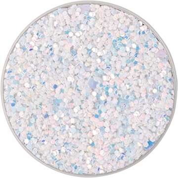 PopSockets Phone Grip with Expanding Kickstand, Glitter PopGrip - White