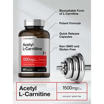 Horbäach Acetyl L-Carnitine 1500mg Extra Strength Capsules