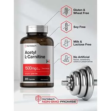Horbäach Acetyl L-Carnitine 1500mg Extra Strength Capsules