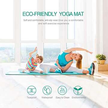 FBSPORT Eco-Friendly Yoga Mat with Carry Strap 72x24