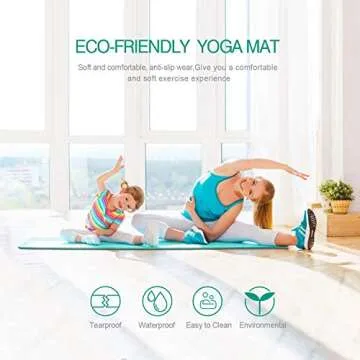 FBSPORT Eco-Friendly Yoga Mat with Carry Strap 72x24