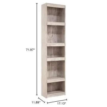 Coastal Chic Bookcase with Adjustable Shelves by Ashley