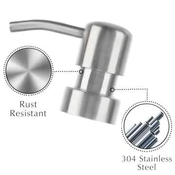 Emerson Glass Soap Dispenser Set - Kitchen & Bathroom, 2 Pack with Pump and Labels - 16 Oz