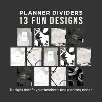 Happy Planner Disc-Bound 12-Month Academic Planner, July 2024–June 2025 Daily and Monthly Planner, Big Size, Teacher Layout, Charcoal Tones, 72 Pages, 2 Sticker Sheets, 8 1/2" x 11"