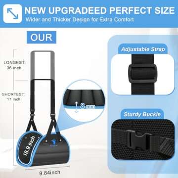 Foot Hammock for Plane Travel, Airplane Foot Hammock for Travel Accessories, Portable Wider Airplane...
