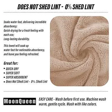 MOONQUEEN 6 Pack Premium Hand Towels - Quick Drying - Microfiber Coral Velvet Highly Absorbent Towels - Multipurpose Use as Hotel, Bathroom, Shower, Spa, Hand Towel 16 x 28 inches (Brown)