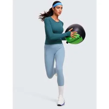 CRZ YOGA Womens Seamless Long Sleeve Workout Shirt