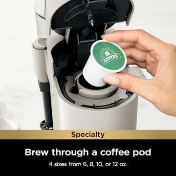 Single Serve Coffee Maker with Built-In Frother