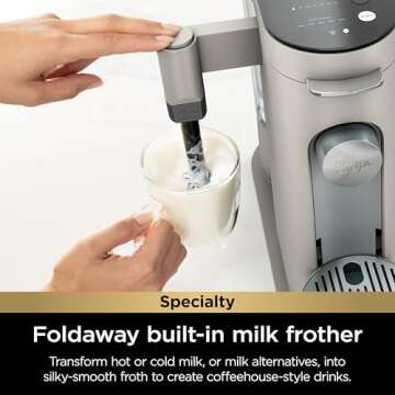 Single Serve Coffee Maker with Built-In Frother