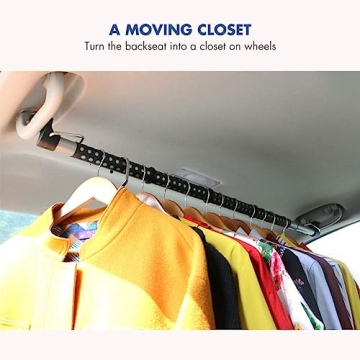 Adjustable Mysbiker Car Clothes Hanger Bar for Travel