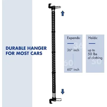 Adjustable Mysbiker Car Clothes Hanger Bar for Travel