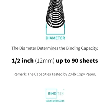 Durable Binditek Plastic Binding Coils - 100 Pack