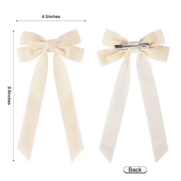 2PCS Velvet Hair Bows for Kids and Women - Stylish Clips