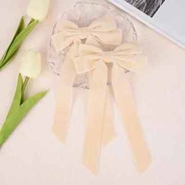 2PCS Velvet Hair Bows for Kids and Women - Stylish Clips