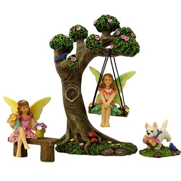 PRETMANNS Fairy Garden Accessories Outdoor - Kit with Garden Fairies - Including Miniature Garden Fa...