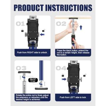 XINQIAO Heavy Duty Cabinet Jacks - Adjustable & Safe